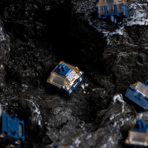 magnetic switch blue inside rock formation